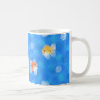 Taza De Café Patrón de pez dorado en acuarela adorable