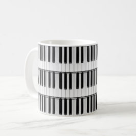 Taza De Café Patrón de piano
