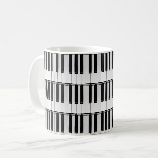 Taza De Café Patrón de piano (Anverso izquierdo)