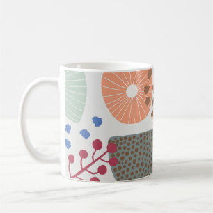 Taza De Café Patrón de picnic de verano abstracto y corto