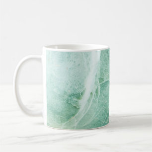 Taza De Café Patrón de piedra de mármol, textura verde.