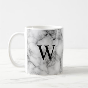 Taza De Café Patrón de Piedra Gem, Marble Gris/Gris