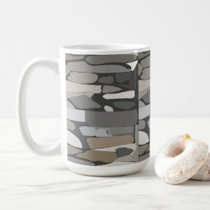 Taza De Café Patrón de Piedra Roca Gris