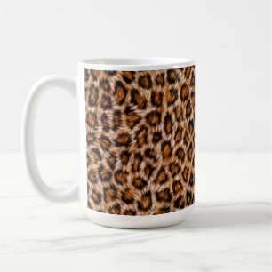 Taza De Café Patrón de piel marrón de gato leopardo de Jaguar-2