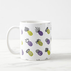 Taza De Café Patrón de piña sin soldadura
