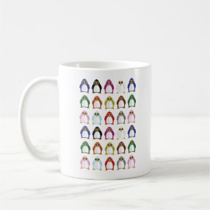 Taza De Café Patrón de Pingüino Colorido – Animal de Arcoíris L