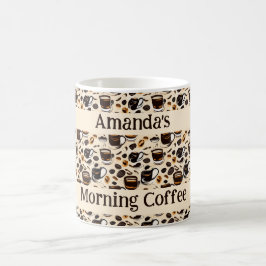 Taza De Café Patrón de pintura de aceite de café negro personal