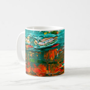 Taza De Café Patrón de pintura natural abstracta