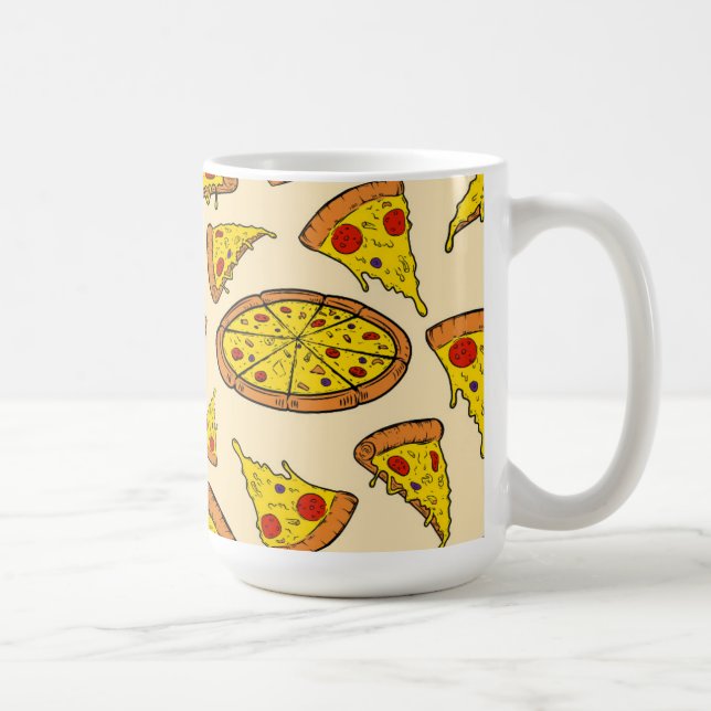 Taza De Café Patrón de pizza de queso en fusión (Derecha)