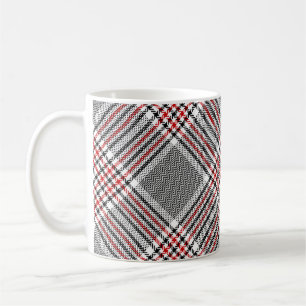 Taza De Café Patrón de platillos de vidrio. Himno blanco, negro