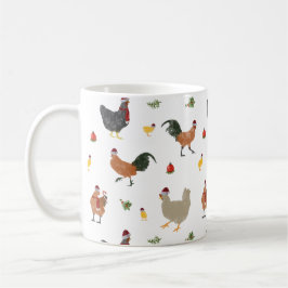 Taza De Café Patrón de pollo de los navidades