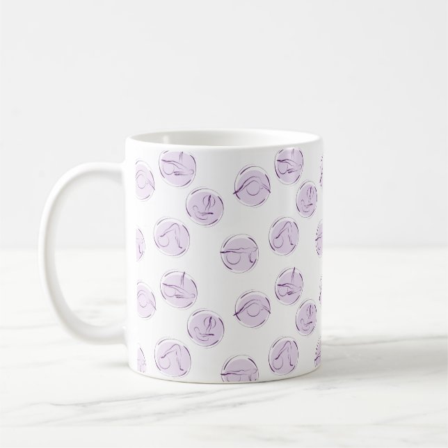Taza De Café patrón de posturas de Pilates (Izquierda)