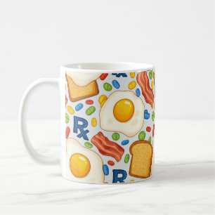 Taza De Café Patrón de prescripción de desayuno de farmacia div