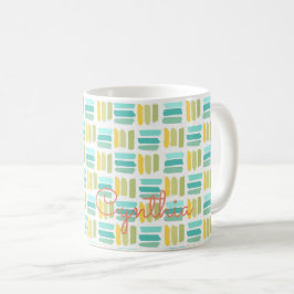 Taza De Café Patrón de primavera verano colorido NOMBRE Artista