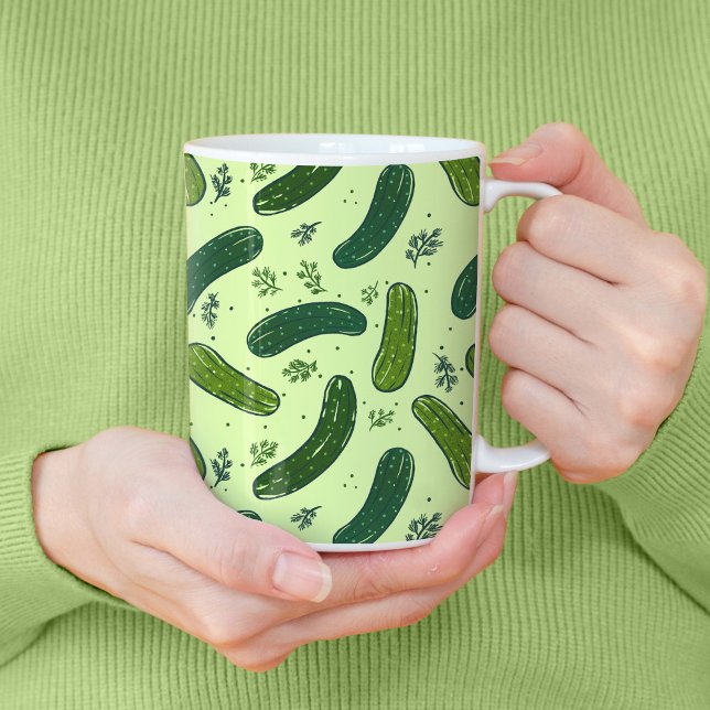 Taza De Café Patrón de punción de enrollamiento de mano (Pickle Pattern Mug)