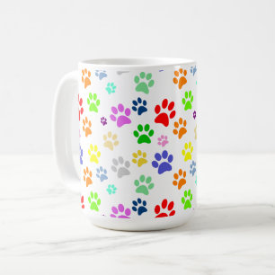Taza De Café Patrón de puntas de Mascota de color lindo y diver
