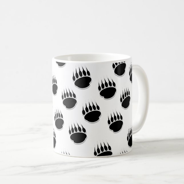 Taza De Café Patrón de puntas de oso negro (Anverso derecho)