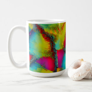 Taza De Café Patrón de punto abstracto colorido