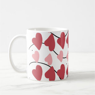 Taza De Café Patrón de puntos cardíacos de Valentines