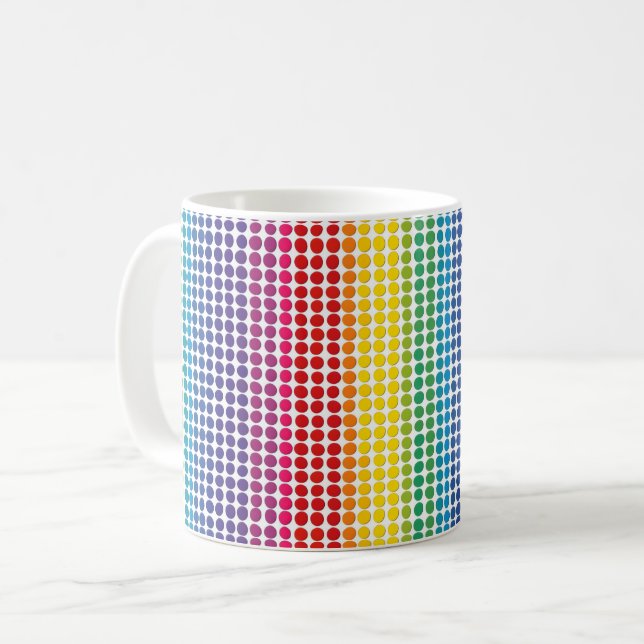 Taza De Café Patrón de puntos de arcoíris (Anverso izquierdo)
