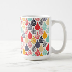 Taza De Café Patrón de puntos de arte pop Raindrop
