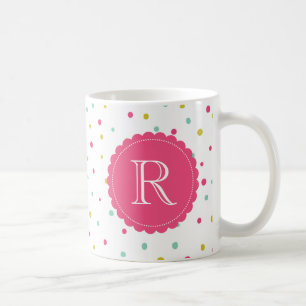 Taza De Café Patrón de puntos de confetti coloridos