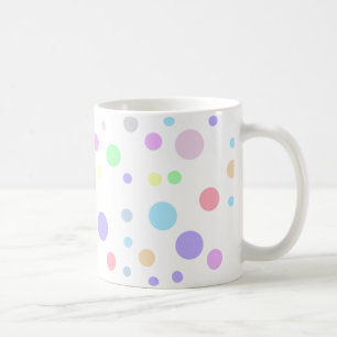Taza De Café Patrón de puntos de polka pastel aleatorio
