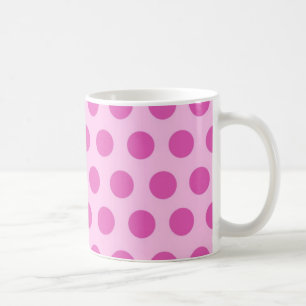 Taza De Café Patrón de puntos de polka rosa paro