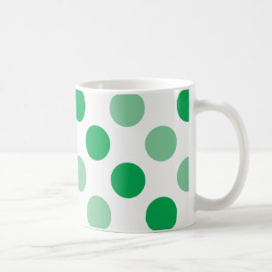 Taza De Café Patrón de puntos de polka verde