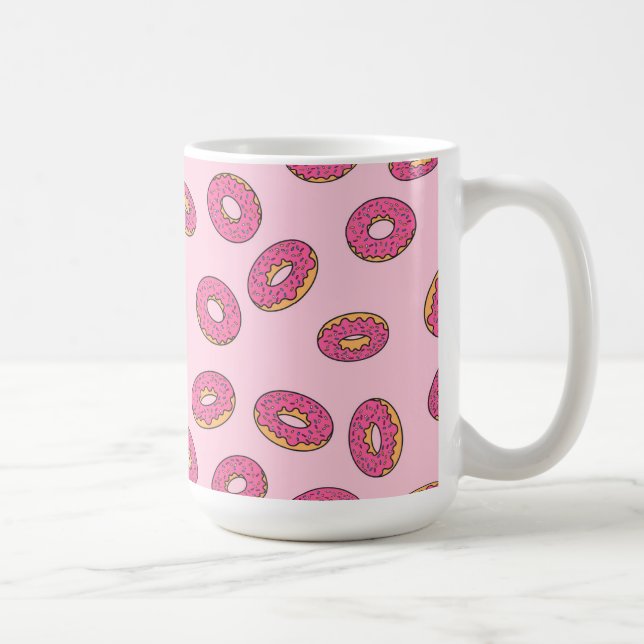 Taza De Café Patrón de puntos de rociado rosado (Derecha)