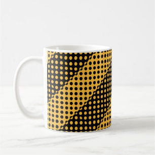 Taza De Café Patrón de puntos negros y naranjas