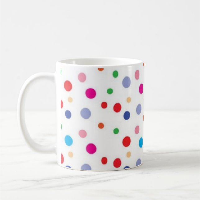 Taza De Café Patrón de puntos polacos (Izquierda)