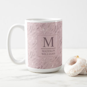 Taza De Café Patrón de purpurina dorada rosa pastel suave perso