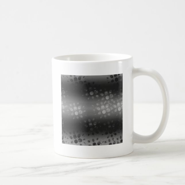 Taza De Café Patrón de ráfagas punteadas - Negro, gris, blanco (Derecha)