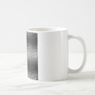 Taza De Café Patrón de ráfagas punteadas - Negro, gris, blanco