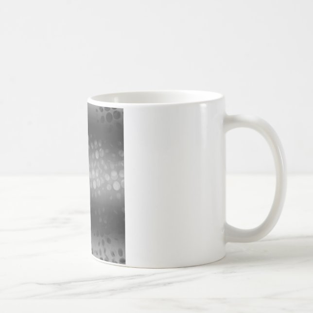 Taza De Café Patrón de ráfagas punteadas - Negro, gris, blanco (Derecha)