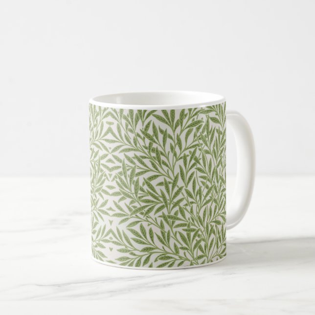 Taza De Café Patrón de ramas verdes frondosas (Anverso derecho)