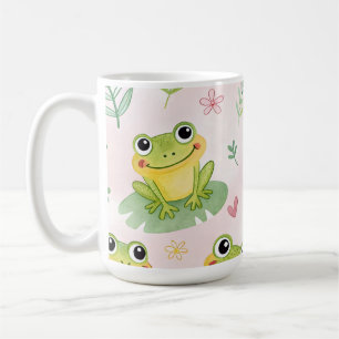 Taza De Café Patrón de ranas lindas