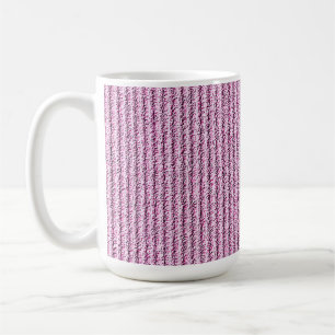 Taza De Café Patrón de raya de pana rosa casual