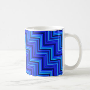 Taza De Café Patrón de rayas azules