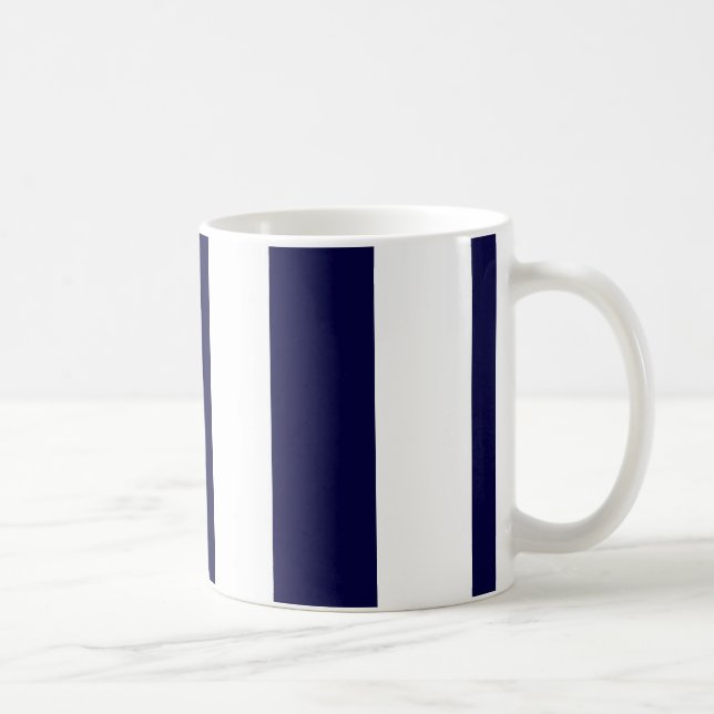 Taza De Café Patrón de rayas azules y blancas extra grandes (Derecha)
