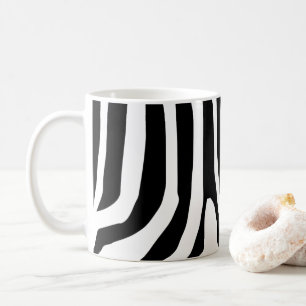 Taza De Café Patrón de rayas de cebra personalizado