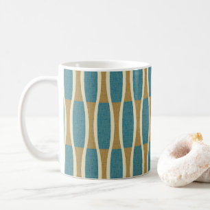 Taza De Café Patrón de rayas de estaño de estaño moderno de med