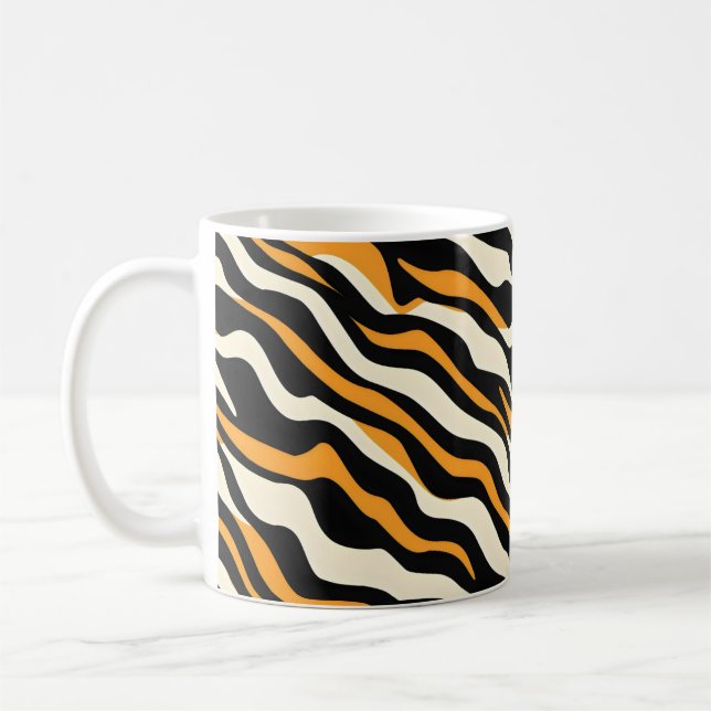 Taza De Café Patrón de rayas de tigre (Izquierda)