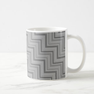 Taza De Café Patrón de rayas grises en las escaleras