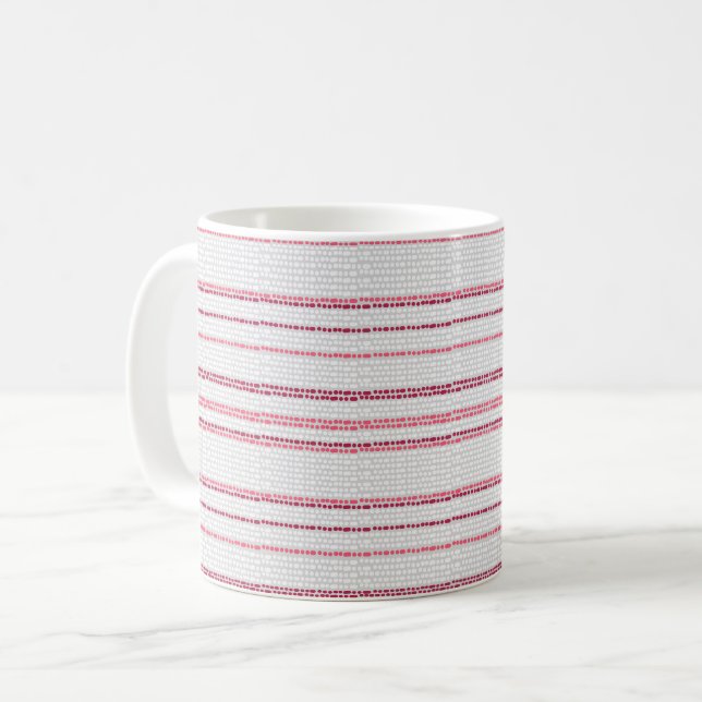 Taza De Café Patrón de rayas punteadas. (Anverso izquierdo)