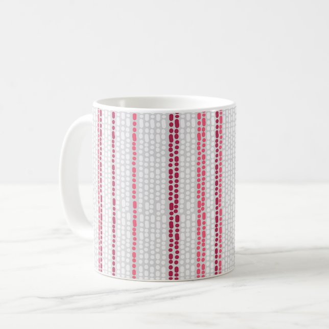 Taza De Café Patrón de rayas punteadas. (Anverso izquierdo)