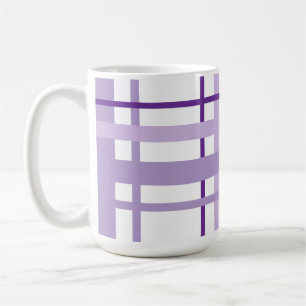 Taza De Café Patrón de rayas púrpura