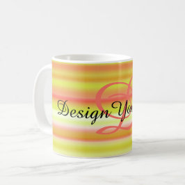 Taza De Café patrón de rayas retro coloridas minimalistas elega