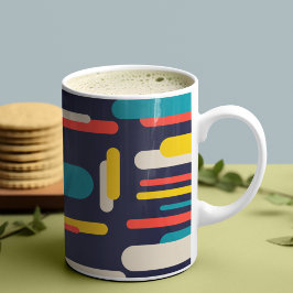 Taza De Café Patrón de rectángulo redondeado geométrico